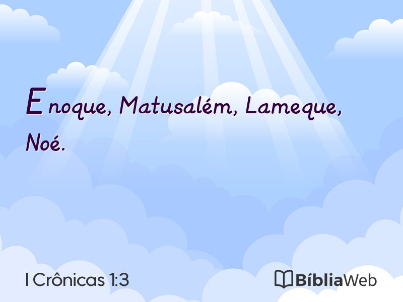 I Crônicas 1:3 em imagem para compartilhar