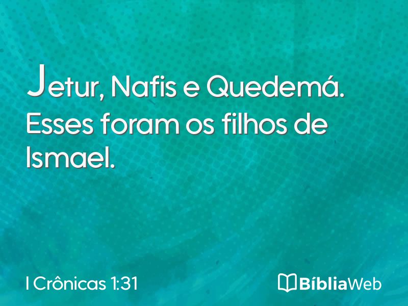 I Crônicas 1:31 em imagem para compartilhar