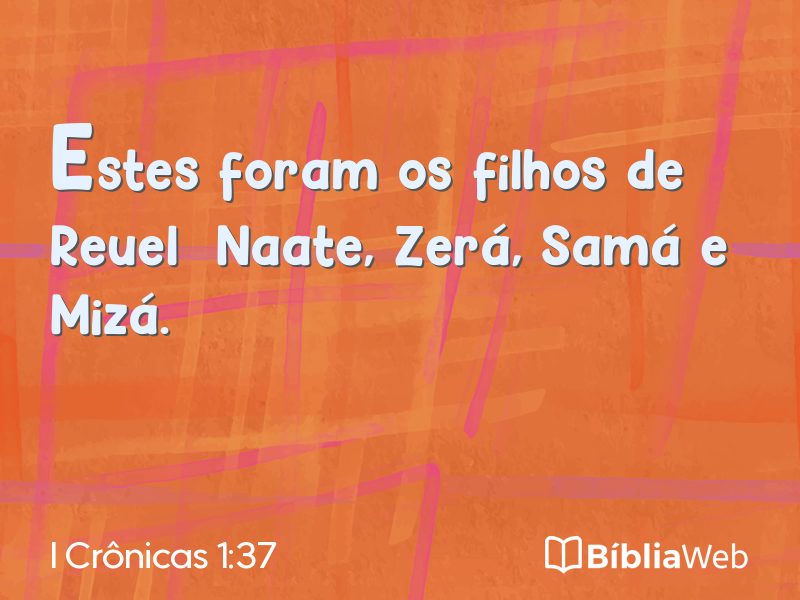 I Crônicas 1:37 em imagem para compartilhar