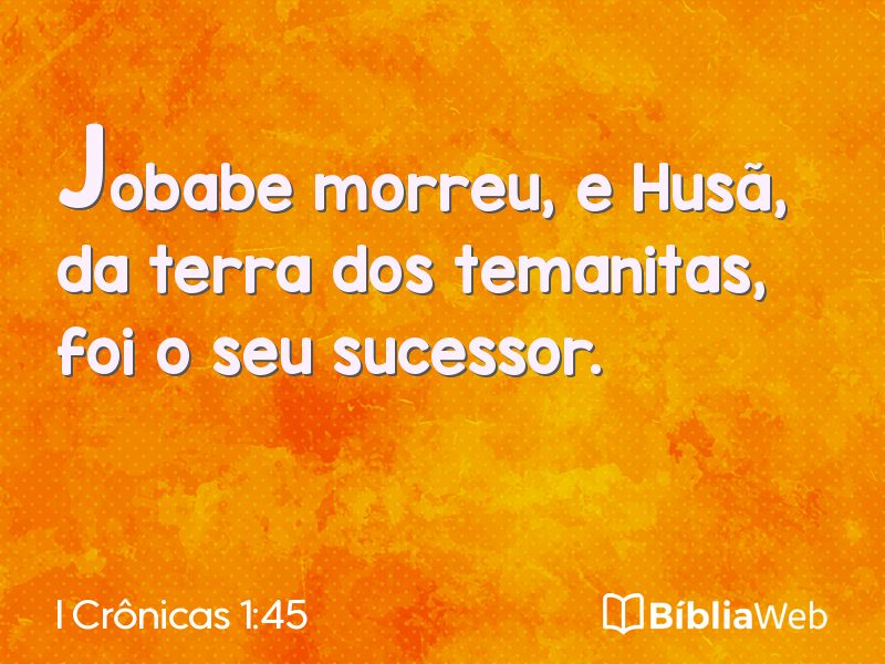 I Crônicas 1:45 em imagem para compartilhar