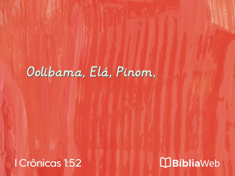 I Crônicas 1:52 em imagem para compartilhar