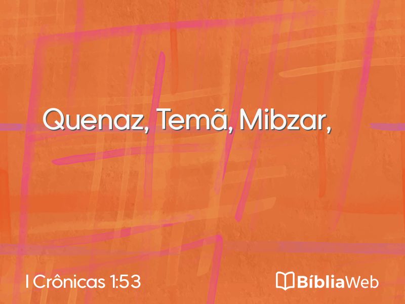 I Crônicas 1:53 em imagem para compartilhar