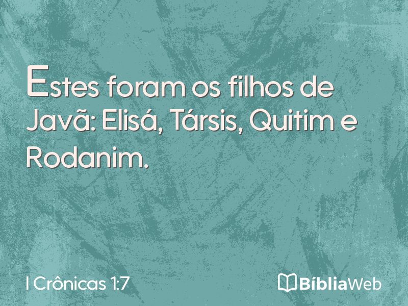 I Crônicas 1:7 em imagem para compartilhar