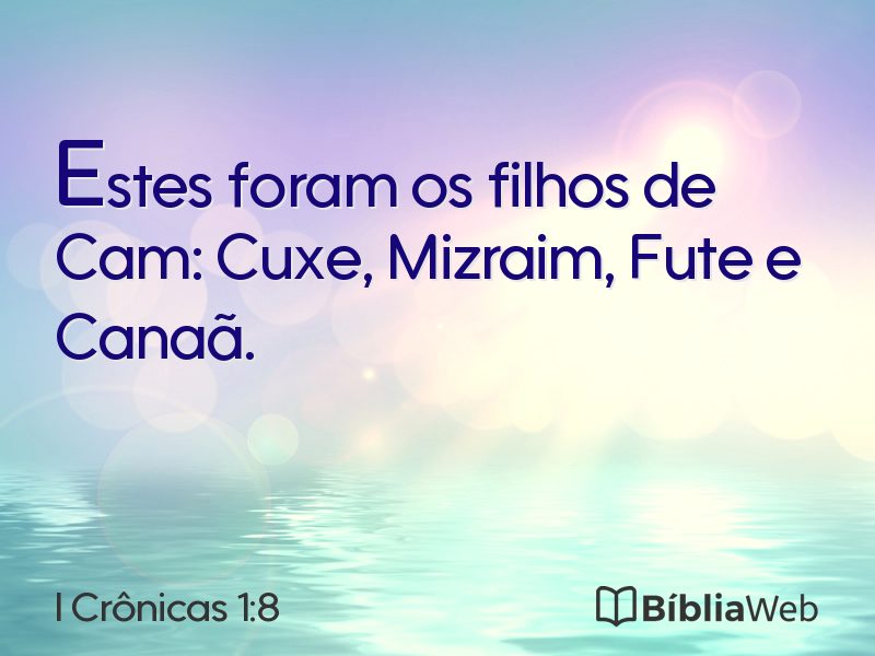 I Crônicas 1:8 em imagem para compartilhar