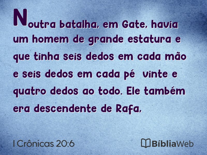 I Crônicas 20:6 em imagem para compartilhar