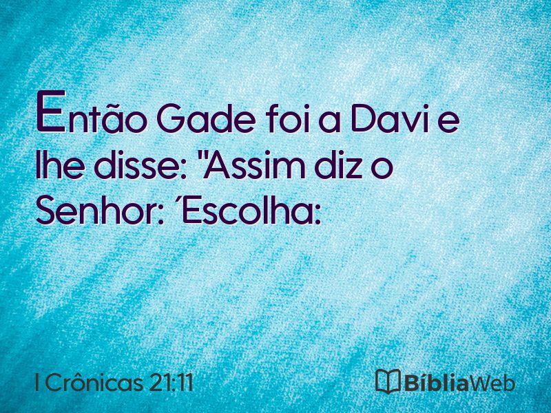 I Crônicas 21:11 em imagem para compartilhar