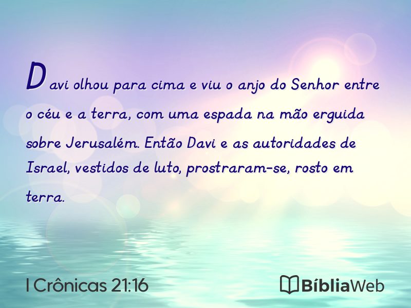 I Crônicas 21:16 em imagem para compartilhar