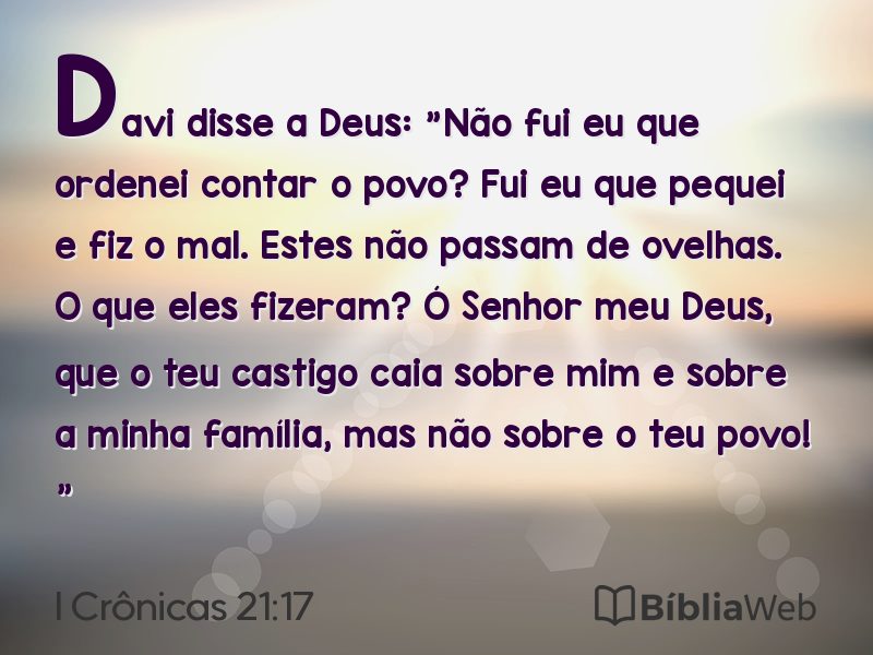 I Crônicas 21:17 em imagem para compartilhar