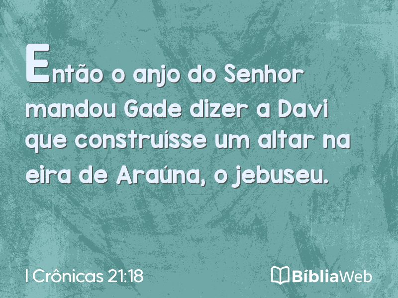 I Crônicas 21:18 em imagem para compartilhar