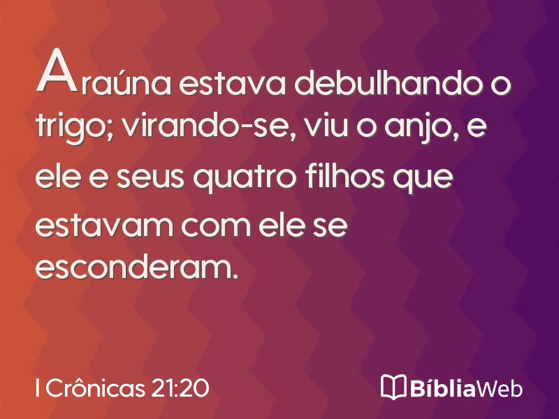 I Crônicas 21:20 em imagem para compartilhar