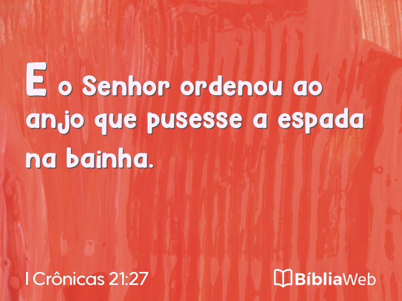 I Crônicas 21:27 em imagem para compartilhar
