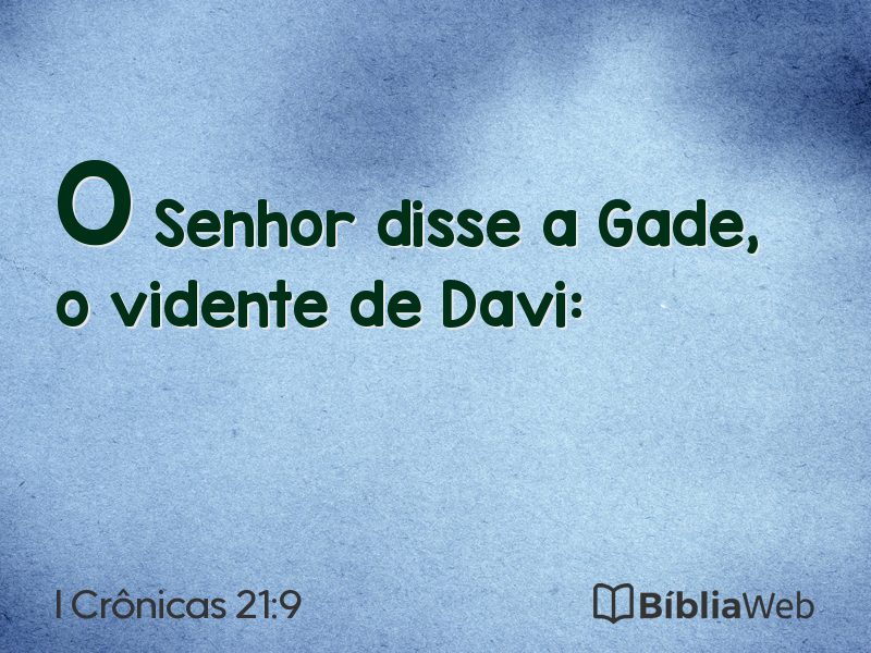 I Crônicas 21:9 em imagem para compartilhar