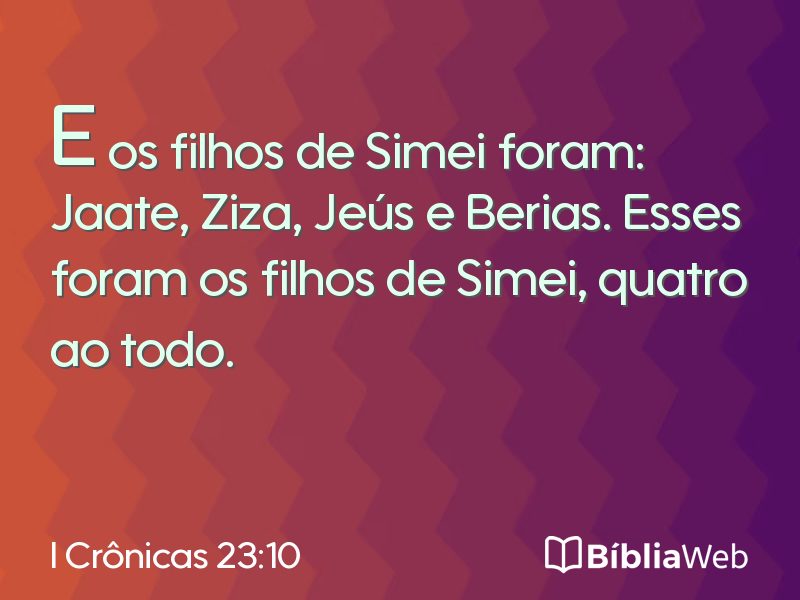 I Crônicas 23:10 em imagem para compartilhar
