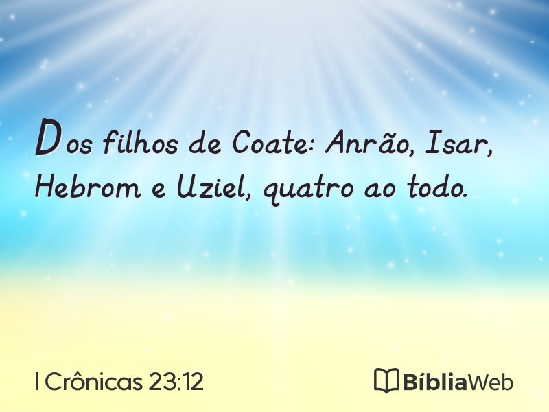 I Crônicas 23:12 em imagem para compartilhar