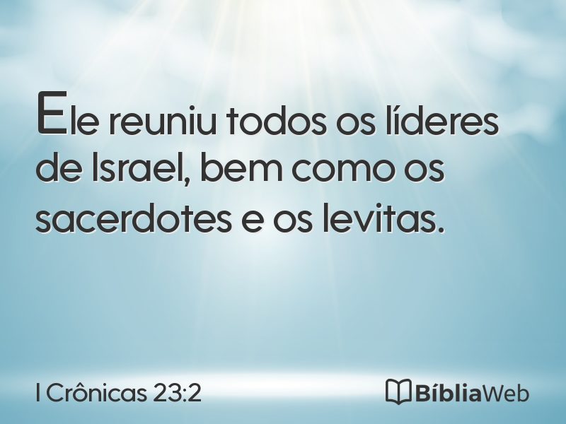 I Crônicas 23:2 em imagem para compartilhar