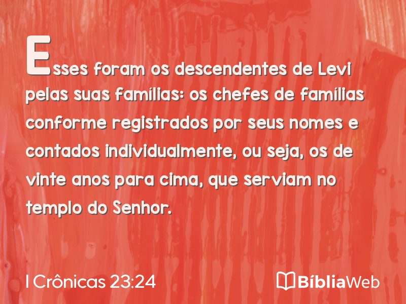 I Crônicas 23:24 em imagem para compartilhar