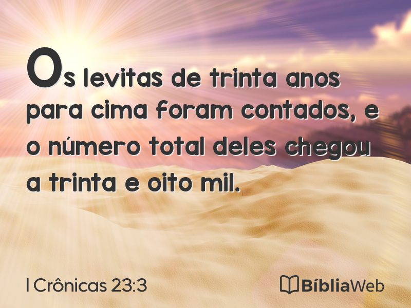 I Crônicas 23:3 em imagem para compartilhar