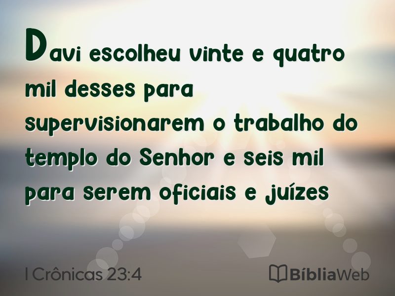 I Crônicas 23:4 em imagem para compartilhar