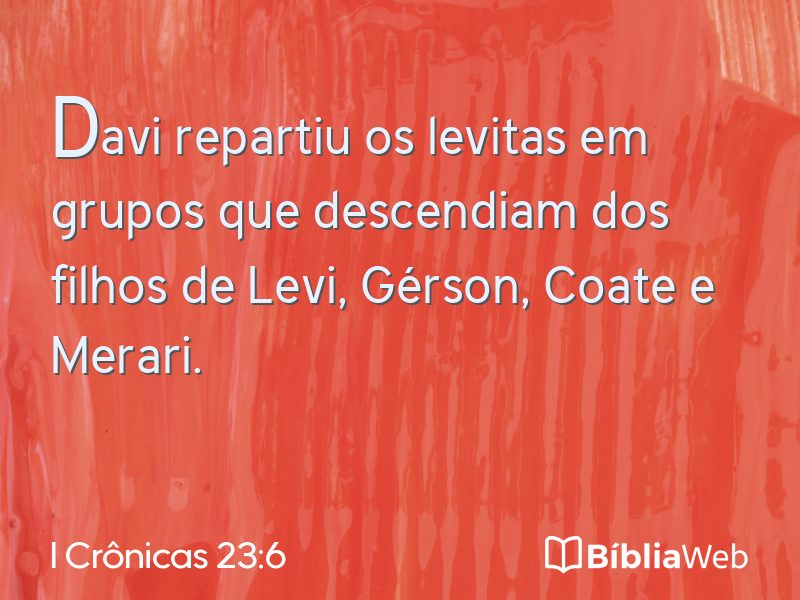 I Crônicas 23:6 em imagem para compartilhar