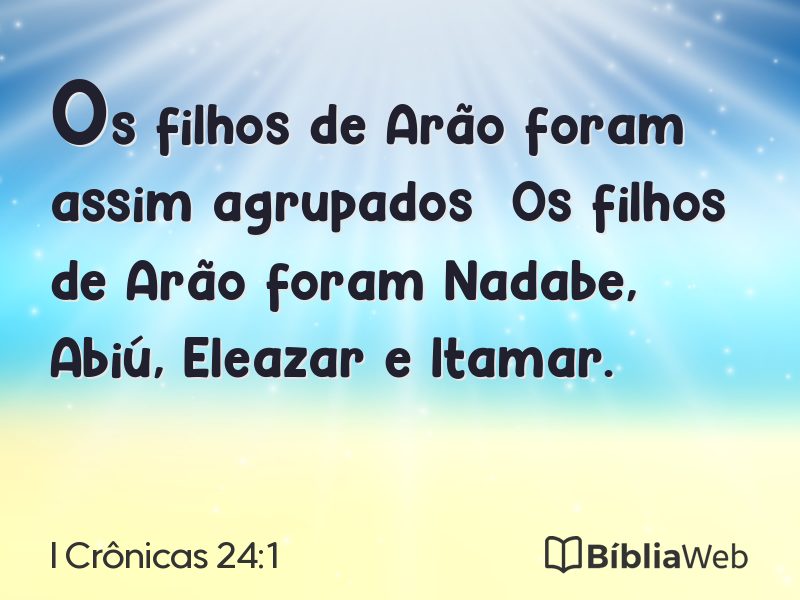 I Crônicas 24:1 em imagem para compartilhar