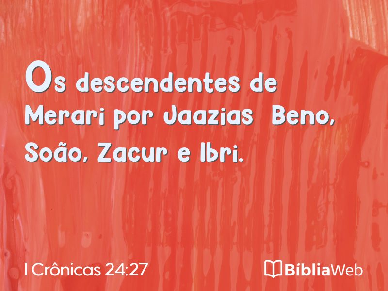 I Crônicas 24:27 em imagem para compartilhar