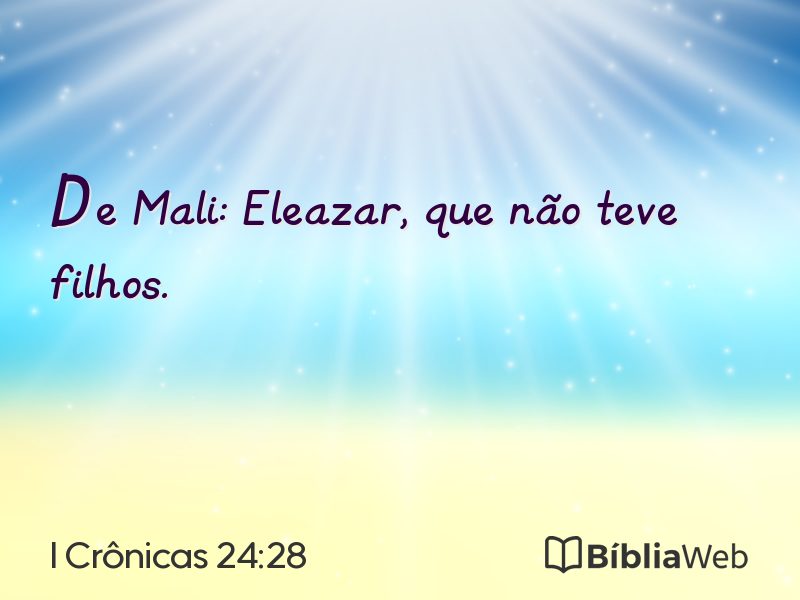 I Crônicas 24:28 em imagem para compartilhar