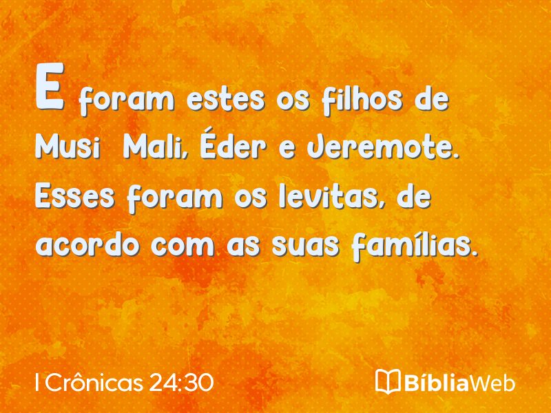 I Crônicas 24:30 em imagem para compartilhar