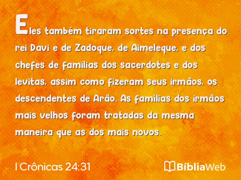 I Crônicas 24:31 em imagem para compartilhar