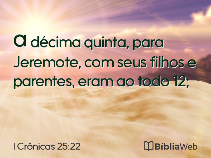 I Crônicas 25:22 em imagem para compartilhar