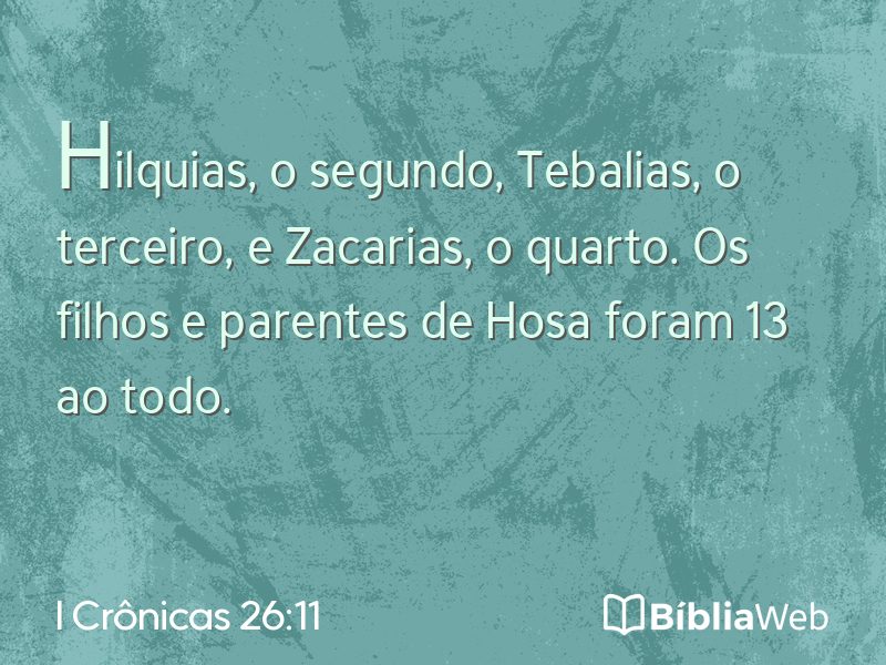 I Crônicas 26:11 em imagem para compartilhar
