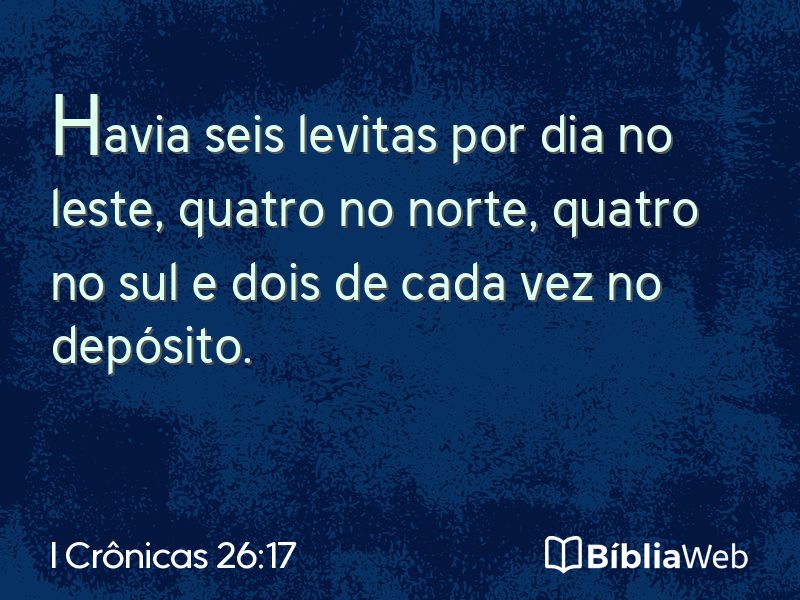 I Crônicas 26:17 em imagem para compartilhar