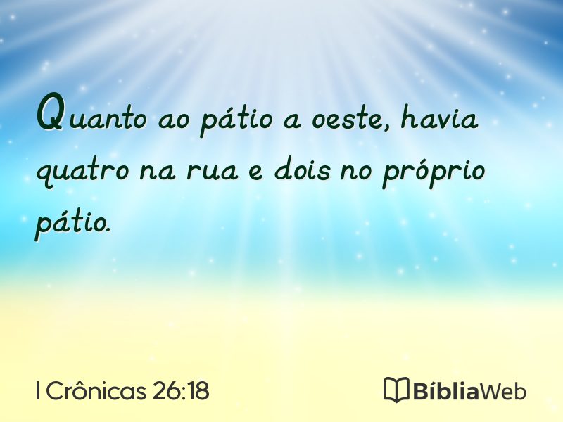 I Crônicas 26:18 em imagem para compartilhar
