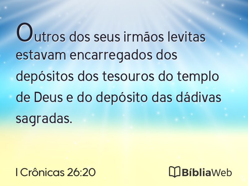 I Crônicas 26:20 em imagem para compartilhar