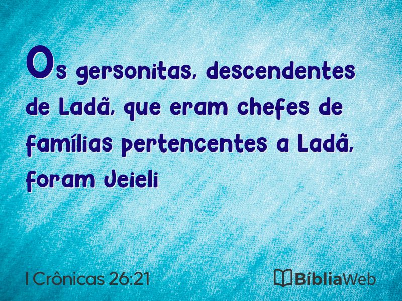 I Crônicas 26:21 em imagem para compartilhar