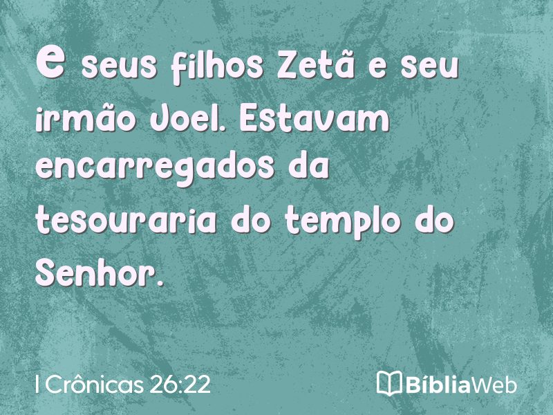 I Crônicas 26:22 em imagem para compartilhar