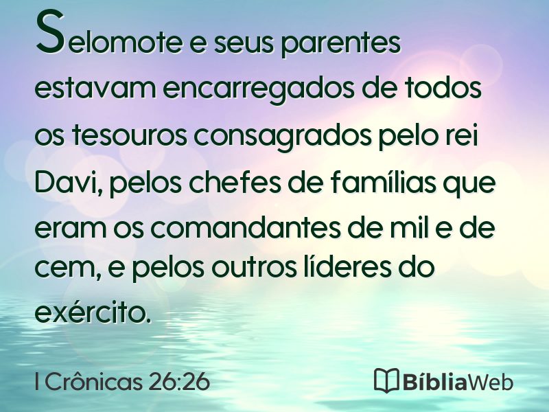 I Crônicas 26:26 em imagem para compartilhar