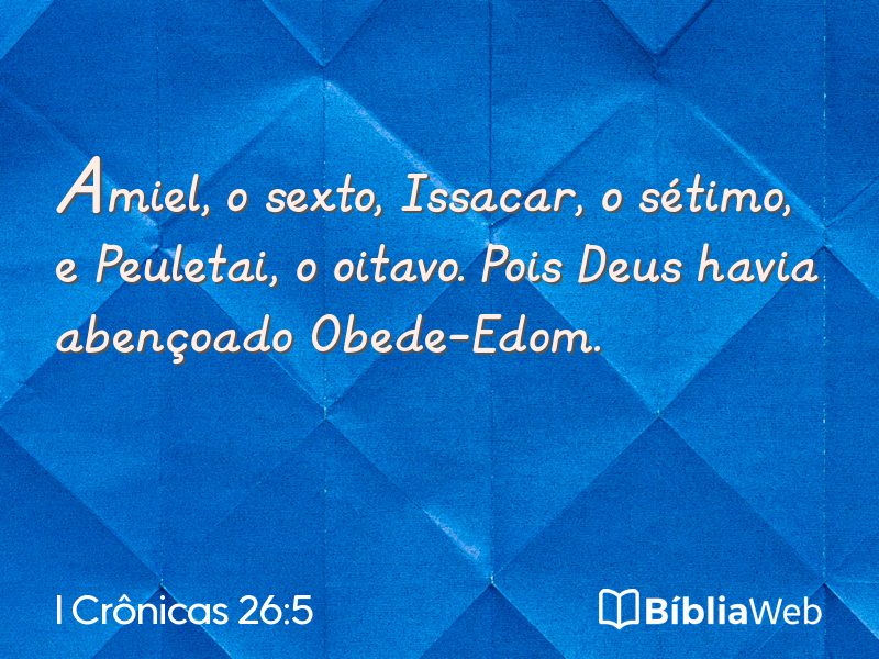 I Crônicas 26:5 em imagem para compartilhar