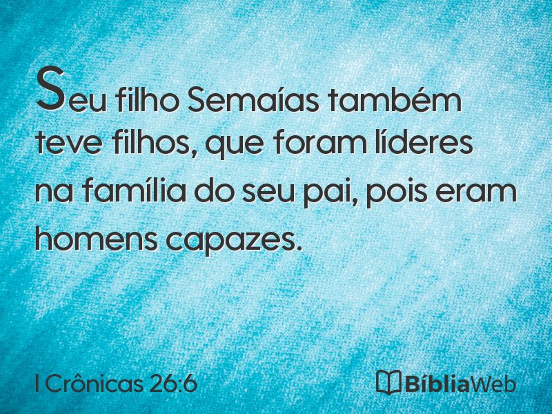 I Crônicas 26:6 em imagem para compartilhar
