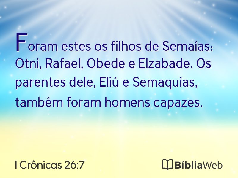 I Crônicas 26:7 em imagem para compartilhar