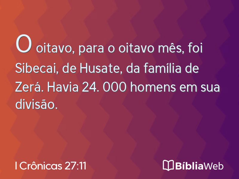 I Crônicas 27:11 em imagem para compartilhar