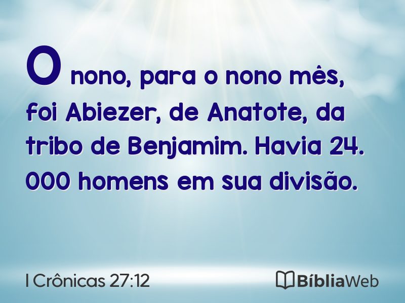 I Crônicas 27:12 em imagem para compartilhar