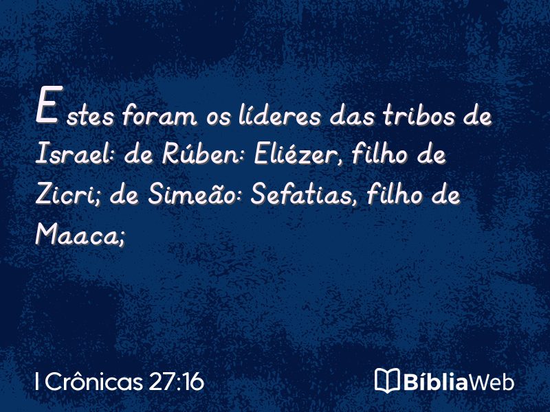I Crônicas 27:16 em imagem para compartilhar