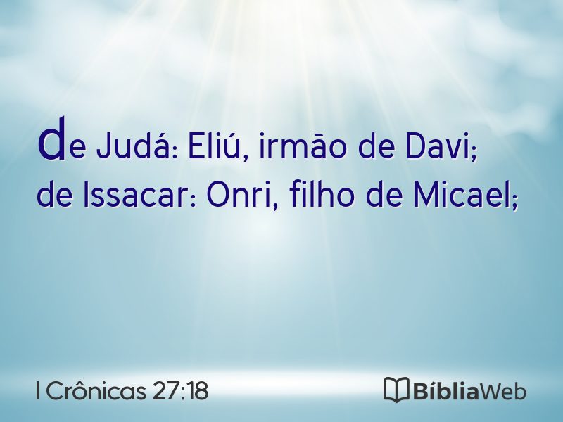 I Crônicas 27:18 em imagem para compartilhar