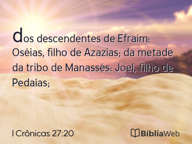 I Crônicas 27:20 em imagem para compartilhar