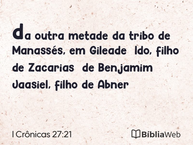 I Crônicas 27:21 em imagem para compartilhar