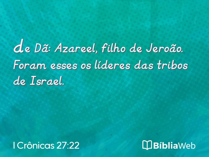 I Crônicas 27:22 em imagem para compartilhar
