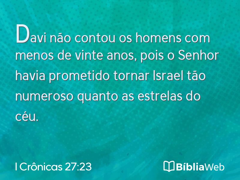 I Crônicas 27:23 em imagem para compartilhar