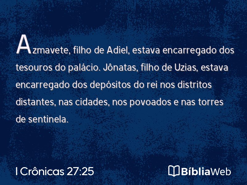 I Crônicas 27:25 em imagem para compartilhar