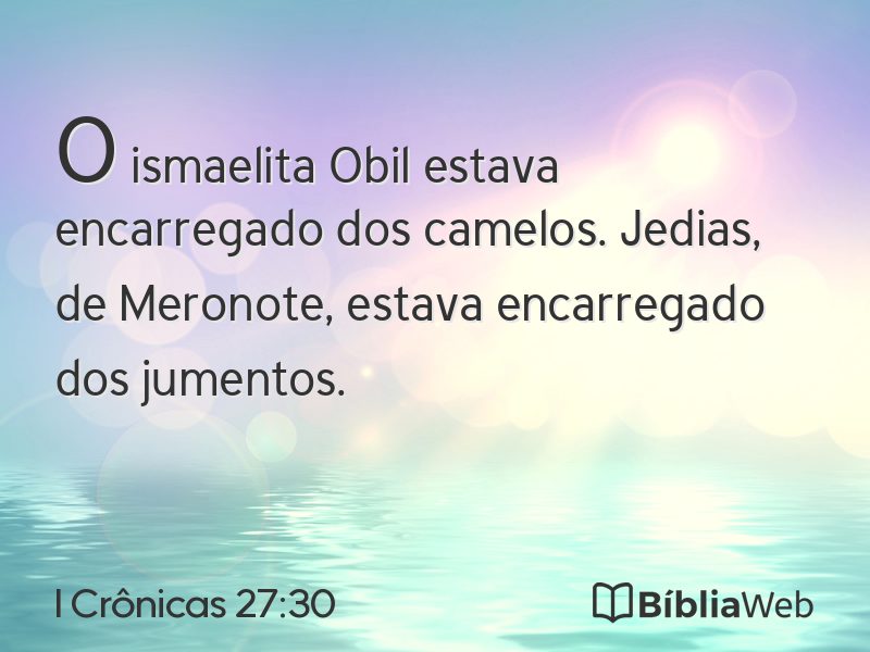 I Crônicas 27:30 em imagem para compartilhar