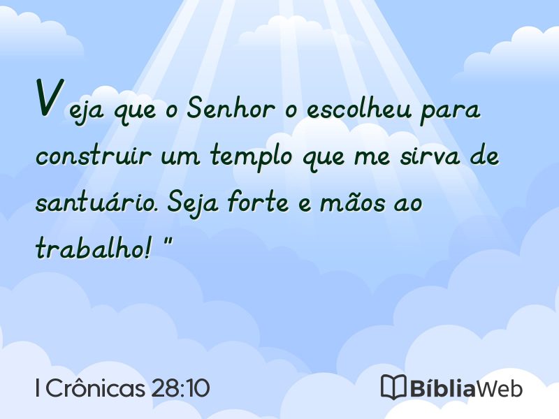 I Crônicas 28:10 em imagem para compartilhar